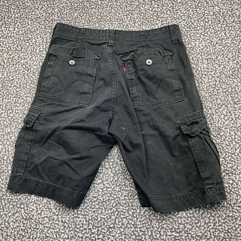 Levis Cargo Shorts Men 34 Black Cotton Pockets Casual Outdoor Utility